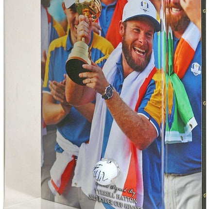 Tyrrell Hatton Ryder Cup 2023 Winning Legend Hand Signed Golf Ball Display