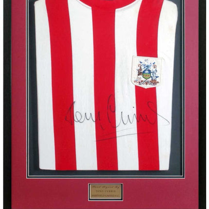 Tony Currie Sheffield United Legend Hand Signed Retro Football Shirt