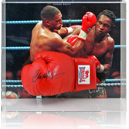 Nigel Benn Hand Signed Boxing Glove Large Display