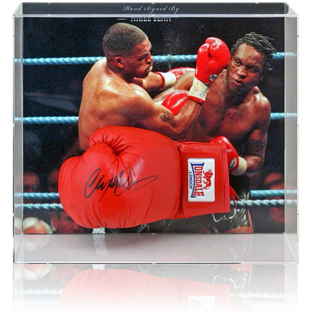 Nigel Benn Hand Signed Boxing Glove Large Display
