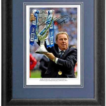 Harry Redknapp Queens Park Rangers Legend Hand Signed Photograph 15x19" Framed