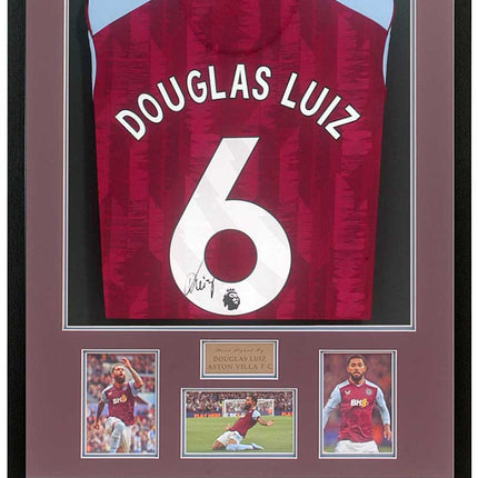 Douglas Luiz Aston Villa Hand Signed Football Shirt