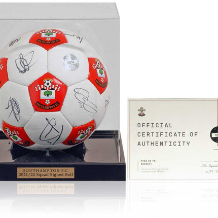 Southampton FC Autographed Football Hand Signed by 2021/22 First Team Squad Club COA