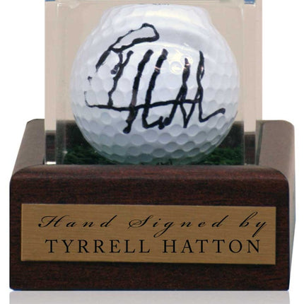 Tyrrell Hatton Golf Legend Hand Signed Golf Ball Display