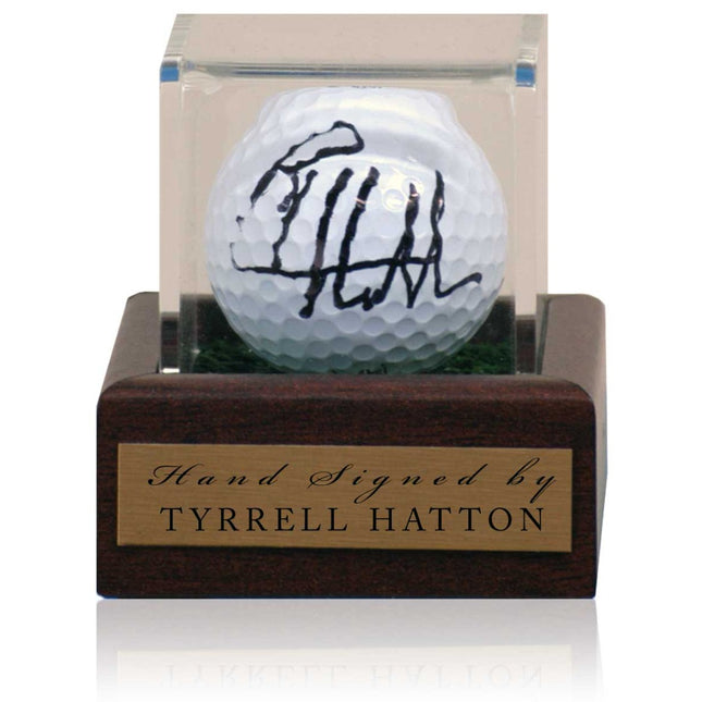 Tyrrell Hatton Golf Legend Hand Signed Golf Ball Display