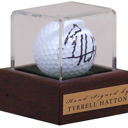 Tyrrell Hatton Golf Legend Hand Signed Golf Ball Display