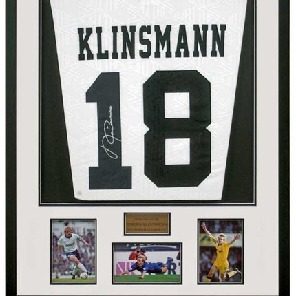 Jurgen Klinsmann Tottenham Hotspur Legend Hand Signed Football Shirt