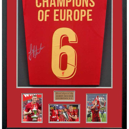 James Milner Liverpool Legend Hand Signed Framed Shirt