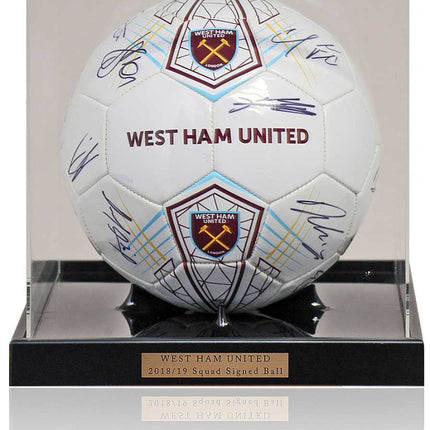 West Ham United 2018/19 Squad Hand Signed Size 5 Football Ball Club COA