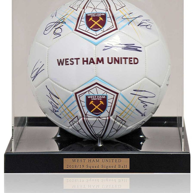 West Ham United 2018/19 Squad Hand Signed Size 5 Football Ball Club COA