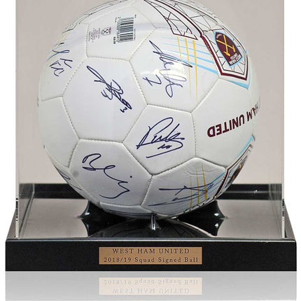 West Ham United 2018/19 Squad Hand Signed Size 5 Football Ball Club COA