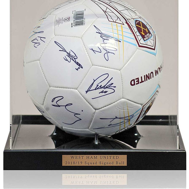 West Ham United 2018/19 Squad Hand Signed Size 5 Football Ball Club COA