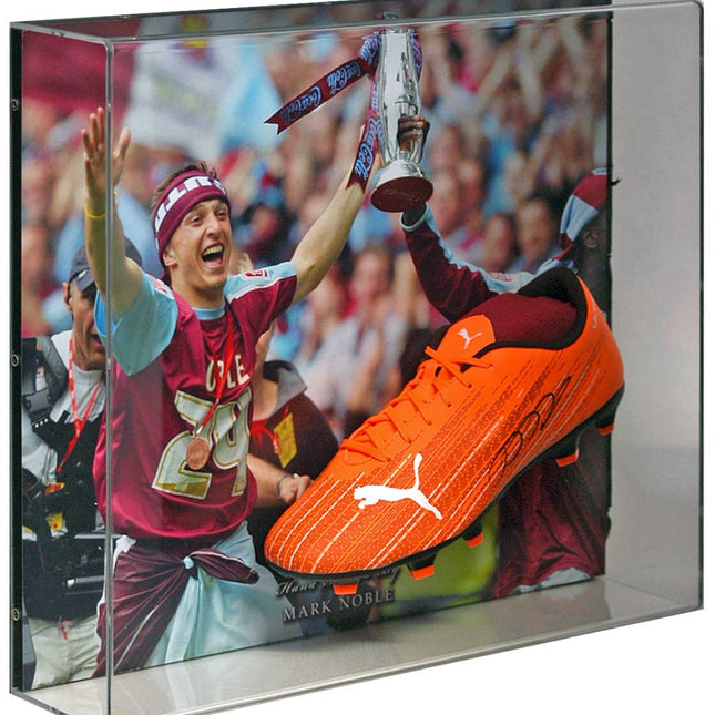 Mark Noble West Ham United Hand Signed Football Boot Play-Offs Display