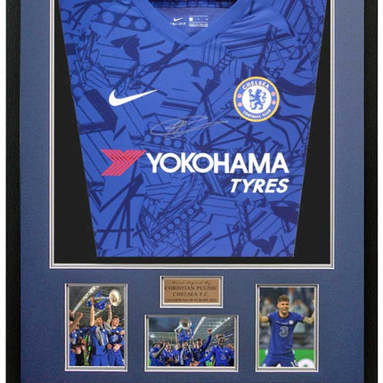 Christian Pulisic Chelsea Champions of Europe Hand Signed Shirt AFTAL COA