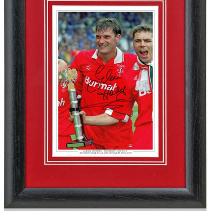 Glenn Hoddle Swindon Town Legend Hand Signed Photograph 15x19" Framed