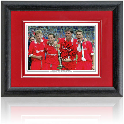 Glenn Hoddle Swindon Town Legend Hand Signed Photograph 15x19" Framed