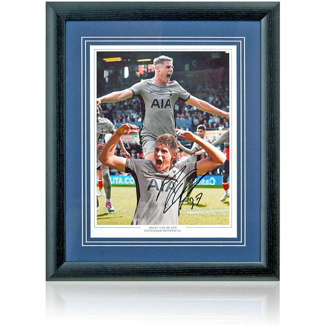 Micky van de Ven Tottenham Hotspur Hand Signed Montage 23x19" Framed