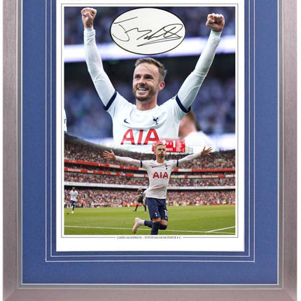 James Maddison Tottenham Hotspur Hand Signed Montage 23x19" Framed