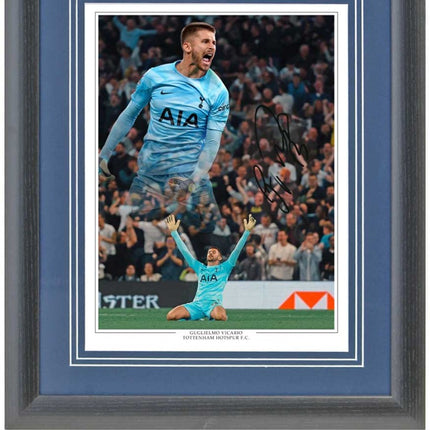 Guglielmo Vicario Tottenham Hotspur Hand Signed Montage 23x19" Framed