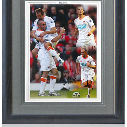 Luke Varney Blackpool FC Hand Signed Montage 23x19" Framed