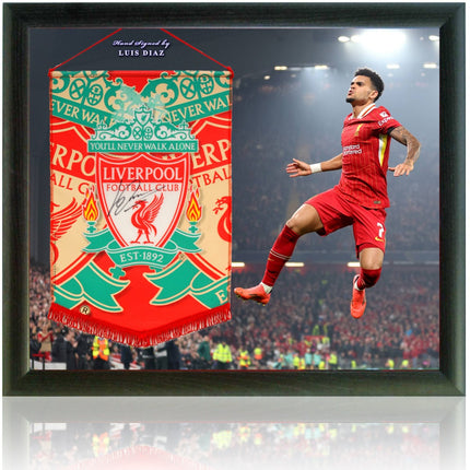Luis Diaz Liverpool Hand Signed Large Pennant Presentation