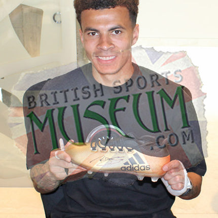 Lucas Moura and Dele Alli Tottenham Hotspur Hand Signed Football Boot Presentation