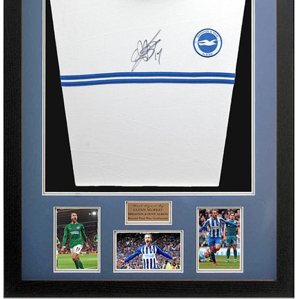 Glenn Murray Brighton and Hove Albion Hand Signed Shirt Presentation