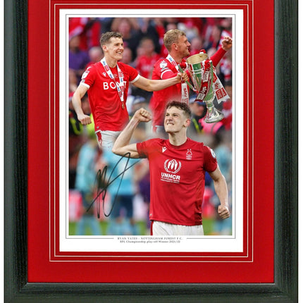 Ryan Yates Nottingham Forest Captain Hand Signed Montage 23x19" Framed