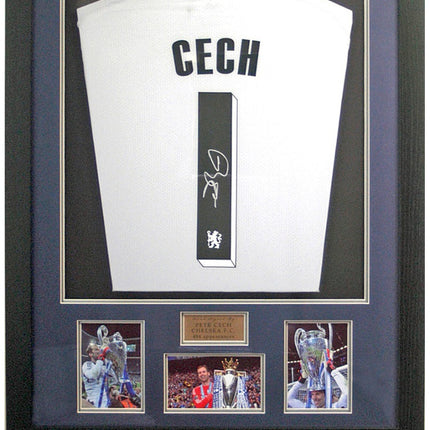 Petr Cech Chelsea Legend Hand Signed Framed Goalkeepers Football Shirt