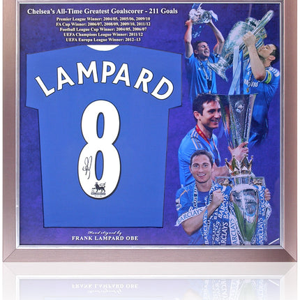 Frank Lampard Chelsea Legend Hand Signed Football Shirt Presentation