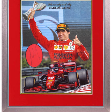 Carlos Sainz Jr Formula 1 Racing Driver Hand Signed F1 Presentation