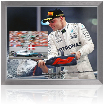 Valtteri Bottas Formula 1 Racing Driver Hand Signed F1 Photo Presentation 23x19" Framed