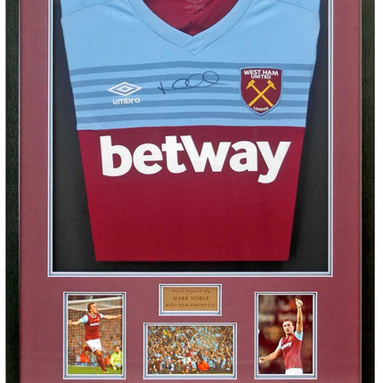 Mark Noble West Ham United Legend Hand Signed Home Shirt Display