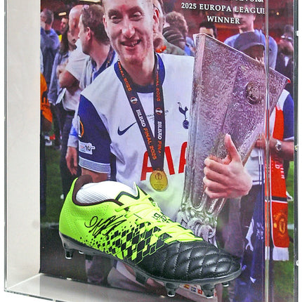 Dejan Kulusevski Tottenham Hotspur Europa League Winner Football Hand Signed Boot Display