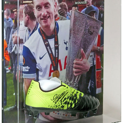 Dejan Kulusevski Tottenham Hotspur Europa League Winner Football Hand Signed Boot Display