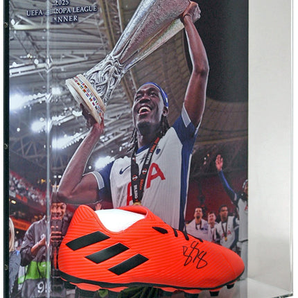 Yves Bissouma Tottenham Hotspur Europa League Winner Hand Signed Football Boot Display COA