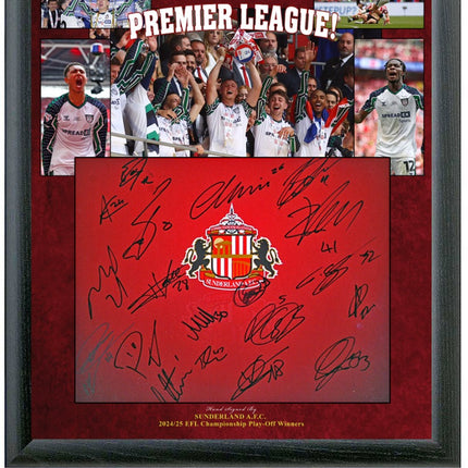Sunderland Promotion Winners Presentation Hand Signed by 2024/25 Squad Members