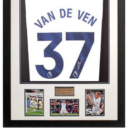 Micky van de Ven Tottenham Hotspur Europa League Winner Hand Signed Shirt