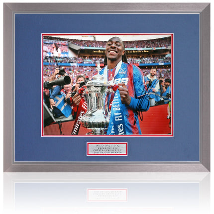 Eberechi Eze Crystal Palace 2025 FA Cup Winner Hand Signed Photograph 23x19" Framed