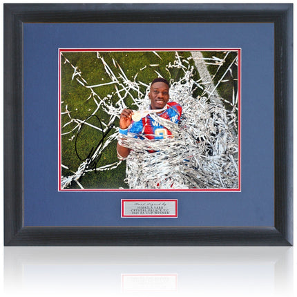 Ismaila Sarr Crystal Palace 2025 FA Cup Winner Hand Signed Photograph 23x19" Framed