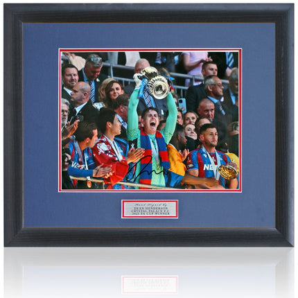 Dean Henderson Crystal Palace 2025 FA Cup Winner Hand Signed Photograph 23x19" Framed