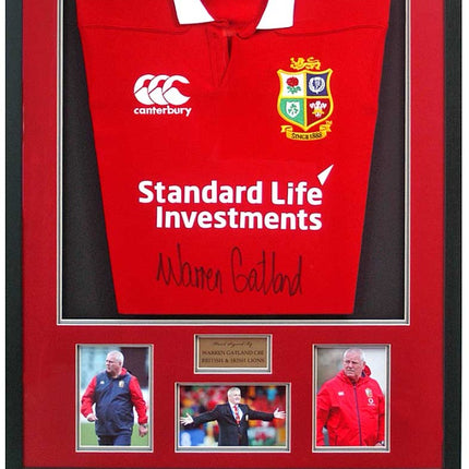 Warren Gatland British and Irish Lions Legend Hand Signed Rugby Shirt