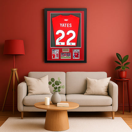 Ryan Yates Nottingham Forest FC Hand Signed Framed Home Shirt