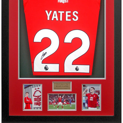 Ryan Yates Nottingham Forest FC Hand Signed Framed Home Shirt