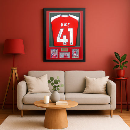 Declan Rice Arsenal Hand Signed Home Football Shirt