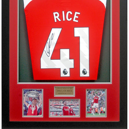 Declan Rice Arsenal Hand Signed Home Football Shirt