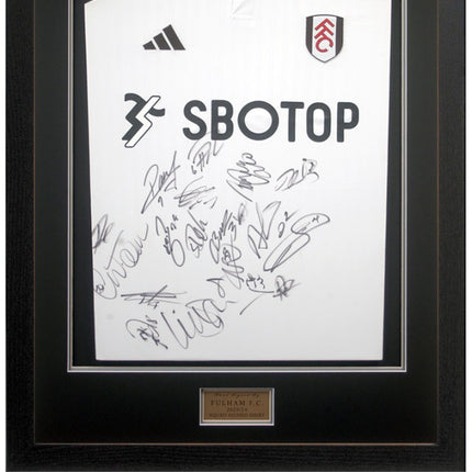 Fulham FC 2023/24 Squad Hand Signed Framed Home Shirt