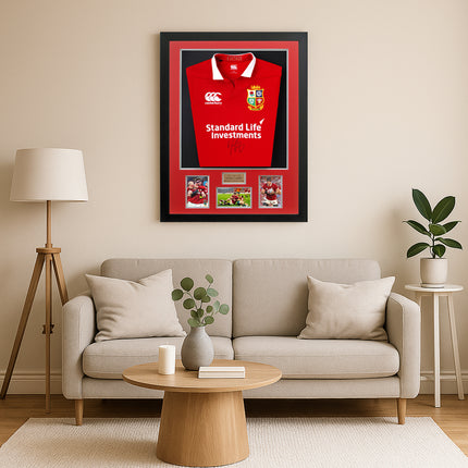 Tom Curry British and Irish Lions Legend Hand Signed Framed Rugby Shirt
