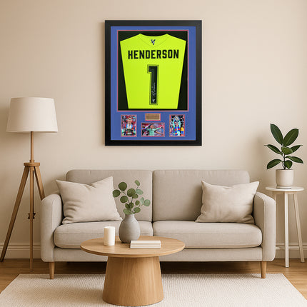 Dean Henderson Crystal Palace 2025 FA Cup Winner Hand Signed Framed Goalkeeprs Shirt