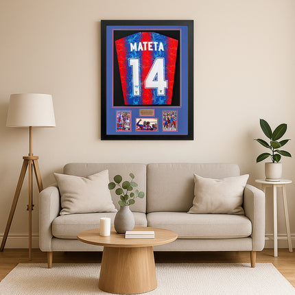 Jean Philippe Mateta Crystal Palace 2025 FA Cup Winner Hand Signed Framed Home Shirt
